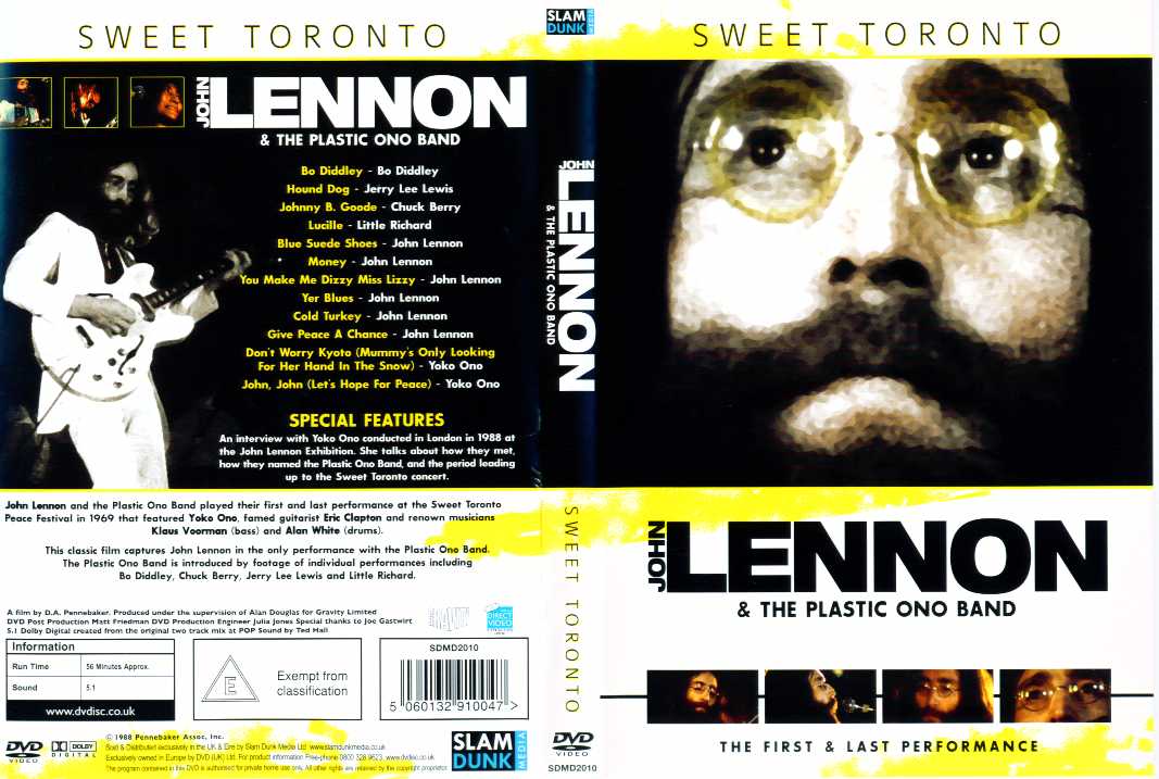 John Lennon & The Plastic Ono Band: Sweet Toronto 1969 - DVD